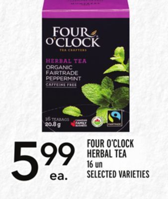 Metro Four o'clock herbal tea offer