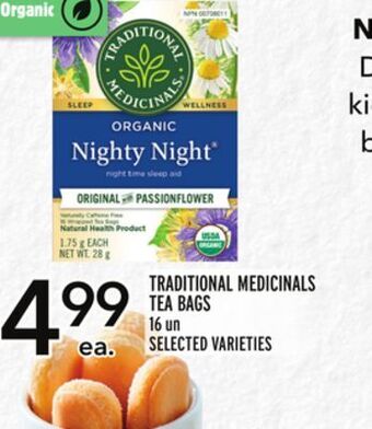 Metro Traditional medicinals tea bags offer