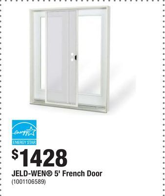 Home Depot Jeld-wen® 5' french door offer