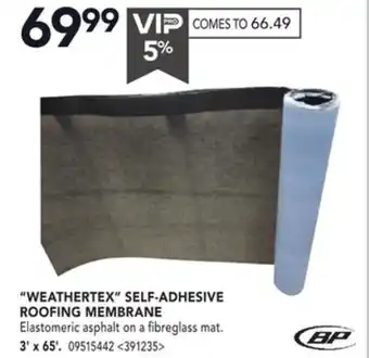 RONA Bp weathertex self-adhesive roofing membrane 3' x 65' offer