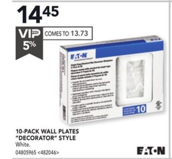 RONA Eaton 10-pack wall plates decorator style offer