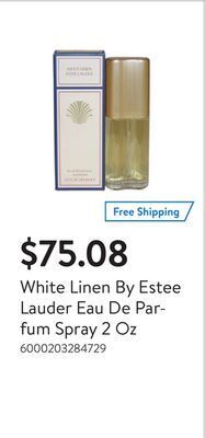 Walmart White linen by estee lauder eau de parfum spray 2 oz offer
