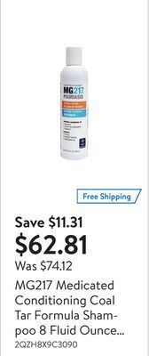 Walmart Mg217 medicated conditioning coal tar formula shampoo 8 fluid ounce 2 pack offer