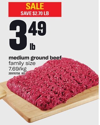 Zehrs Markets Medium ground beef offer