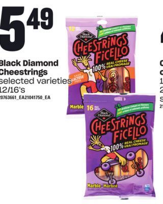 Zehrs Markets Black diamond cheestrings, 12/16's offer