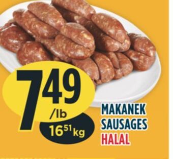 Marché Adonis Makanek sausages offer