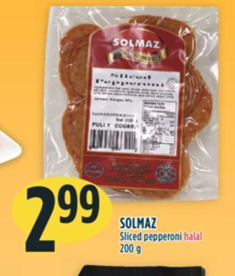 Marché Adonis Solmaz sliced pepperoni halal offer