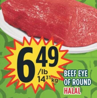 Marché Adonis Beef eye of round halal offer