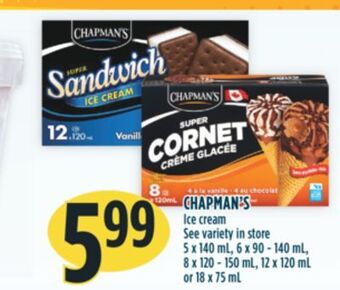 Marché Adonis Chapman's ice cream offer