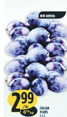 Marché Adonis Italian plums offer
