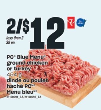 Valu-mart Dinde ou poulet haché pc menu bleu, 454 g offer