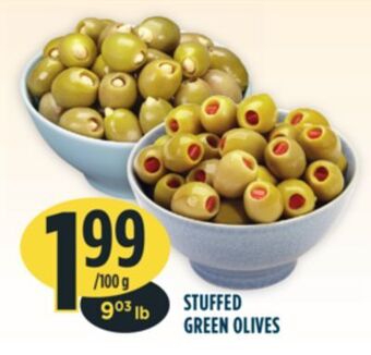 Marché Adonis Stuffed green olives offer