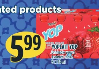 Marché Adonis Yoplait yop drinkable yogurt offer