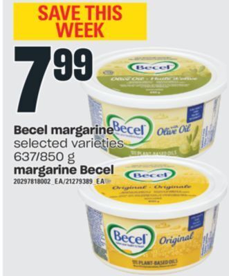 Valu-mart Margarine becel, 637/850 g offer