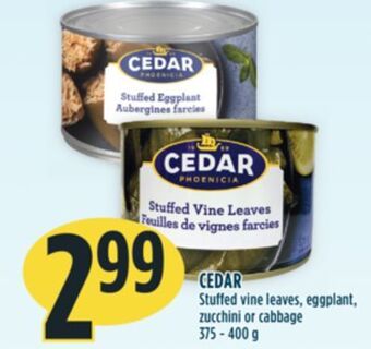 Marché Adonis Cedar stuffed vine leaves, eggplant, zucchini or cabbage offer