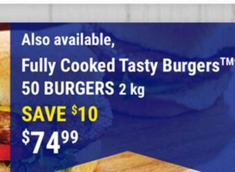 M & M Food Market Fully cooked tasty burgers offer