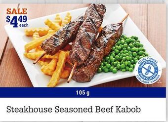 M & M Food Market Steakhouse seasoned beef kabob offer