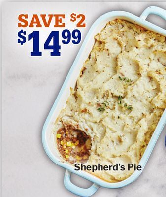 M & M Food Market Shepherd's pie offer