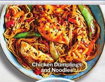 M & M Food Market Chicken dumplings and noodles offer