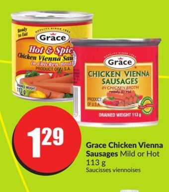 FreshCo Grace chicken vienna sausages mild or hot 113 g offer