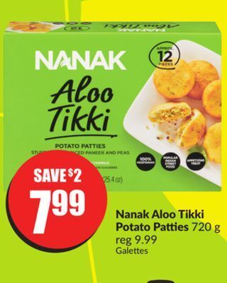 FreshCo Nanak aloo tikki potato patties 720 g offer