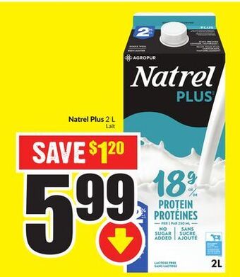 Chalo FreshCo Natrel plus 2 l offer