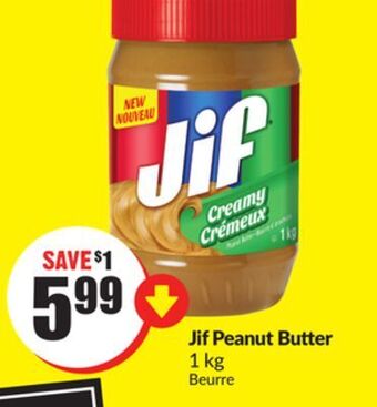 Chalo FreshCo Jif peanut butter 1 kg offer