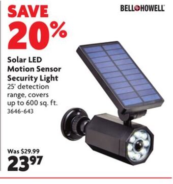 Home Hardware Solar led motion sensor security light offer