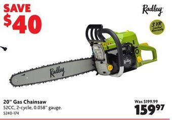 Home Hardware 20 gas chainsaw offer
