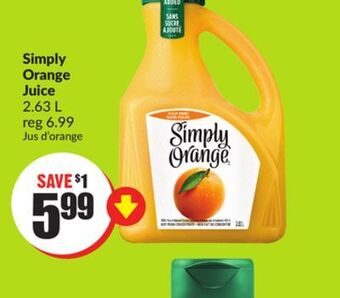 Chalo FreshCo Simply orange juice 2.63 l offer
