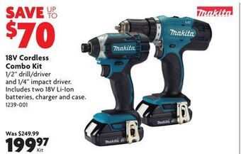 Home Hardware 18v cordless combo kit offer