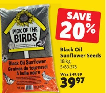 Home Hardware Black oil sunflower seeds offer