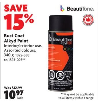 Home Hardware Rust coat alkyd paint offer