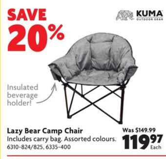 Home Hardware Lazy bear camp chair offer