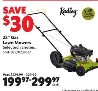 Home Hardware 22 gas lawn mowers offer