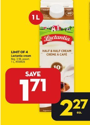 Giant Tiger Lactantia cream offer