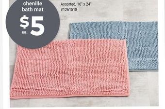 Giant Tiger Chenille bath mat offer