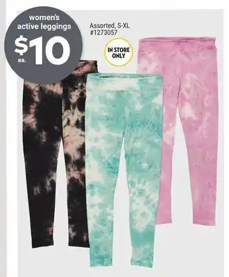 Giant Tiger Women's active leggings offer