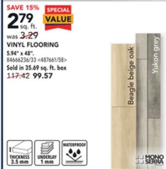 RONA Mono serra vinyl flooring , 6.81 x 50.79 offer