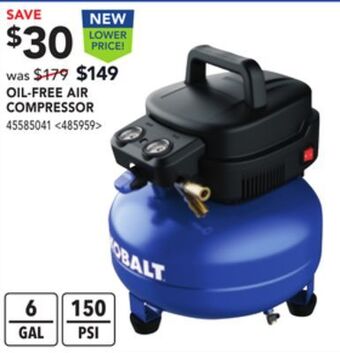RONA Kobalt oil-free air compressor offer