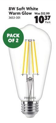 Home Hardware 8w soft white warm glow offer