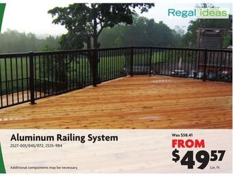 Home Hardware Aluminum railing system offer
