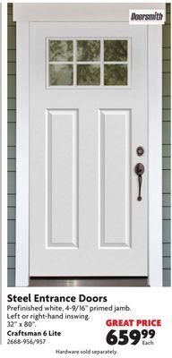 Home Hardware Steel entrance doors offer