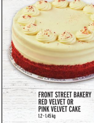 Metro Front street bakery red velvet or pink velvet cake offer