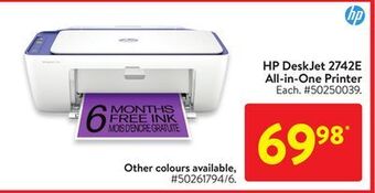 Walmart Hp deskjet 2742e all-in-one printer offer