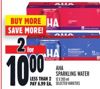 Metro Aha sparkling water offer