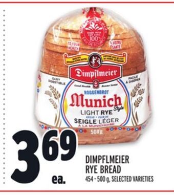 Metro Dimpflmeier rye bread offer