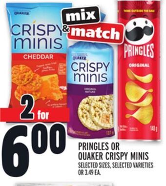 Metro Pringles or quaker crispy minis offer
