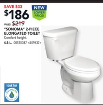 Lowe's American standard sonoma 2-piece elongated toilet offer