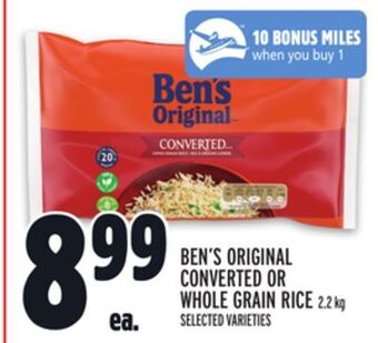 Metro Ben's original converted or whole grain rice offer